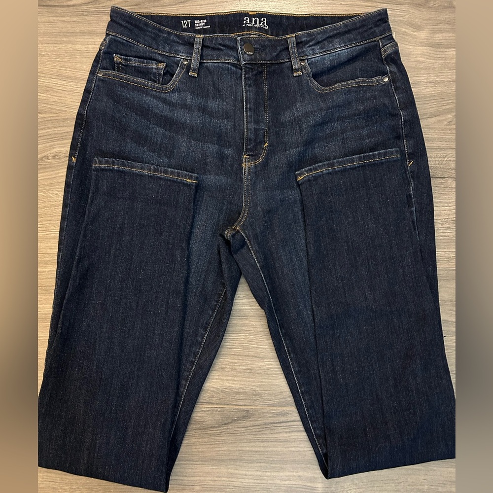 a.n.a Mid-Rise Dark Skinny Jean
